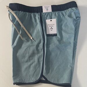 Original Penguin Athletic Shorts Zip Pocket Blue